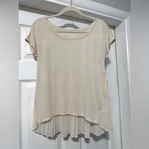 American Eagle Happy Hour Short Sleeve Top w/ Pleated Lower Back